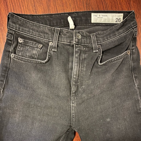 RAG & BONE RIPPED GREY SKINNY JEANS - Picture 3 of 5